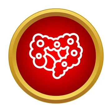Human digestive system with polyps inside an icon Stock Illustration