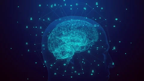 Human Digital Brain Generating System Stock Footage 239038038