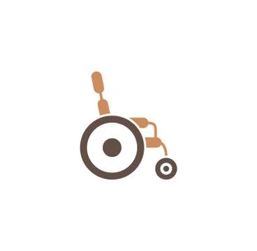 Human disability related icon on background for graphic and web design. Creative Stock Illustration