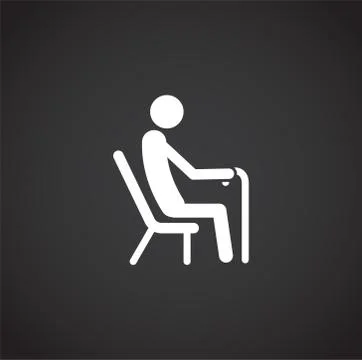 Human disability related icon on background for graphic and web design. Creative Stock Illustration