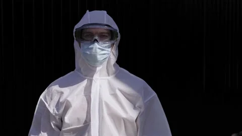 Human disinfection sprays solution coronavirus pandemic treatment medium plan Stock Footage 130206701
