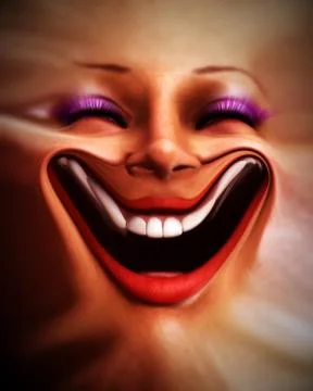 Human Distorted Face Stock Illustration