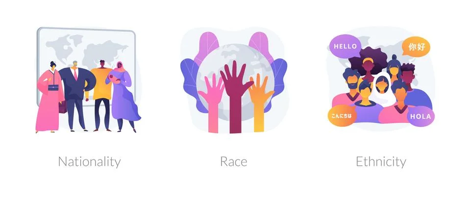 Human diversity abstract concept vector illustrations. Stock Illustration