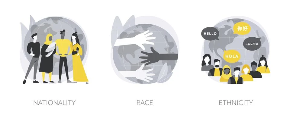 Human diversity abstract concept vector illustrations. 스톡 일러스트