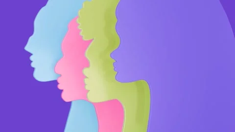 Human diversity and multiracial animated background Stock Footage 277855895