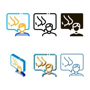Human diversity speak about boobs icon vector outline Illustration