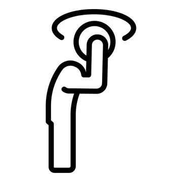 Human dizziness icon outline vector. Tired brain Stock Illustration