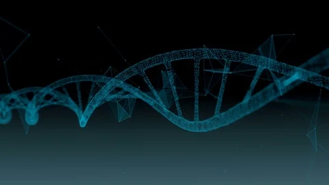 Human DNA. Abstract background with plexus. Loop animation Stock-Footage 77292405