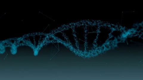 Human DNA. Abstract background with plexus. Loop animation Stock Footage 77292570