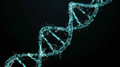 Human DNA. Abstract dark background with plexus . Stock Footage 134618776