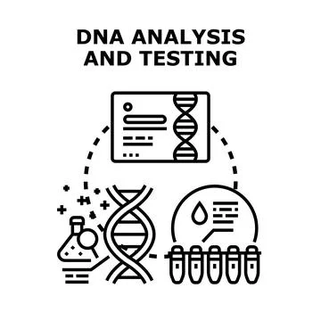 Human dna analysis and genetic testing concept Stock Illustration