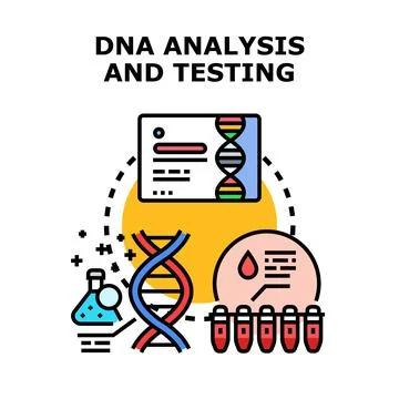 Human dna analysis and genetic testing concept Stock Illustration