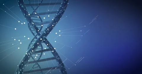 Human DNA Blue Stock Illustration