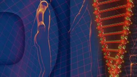 Human dna code science medical Stock Footage 90880056