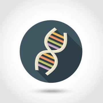 Human DNA flat icon Stock Illustration