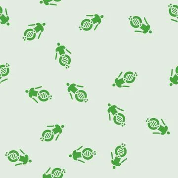 Human with dna genetic engineering glyph seamless pattern Stockillustratie