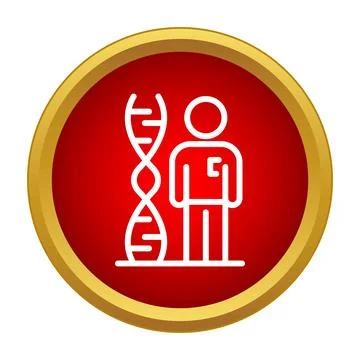 Human dna genome sequence research and medical icon Stock Illustration