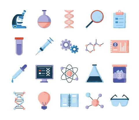 Human DNA icons イラスト素材