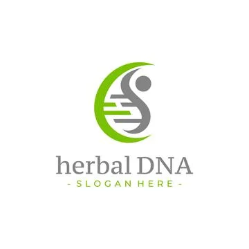 Human DNA leaf logo design vector. Health care symbol template. Stock Illustration