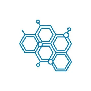 Human dna linear icon concept. Human dna line vector sign, symbol, illustration. Stock Illustration