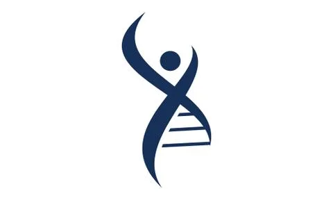 Human DNA Logo Design Template Vector Stock Illustration