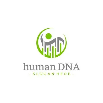 Human DNA logo design vector. Health care symbol template. Illustrazione stock