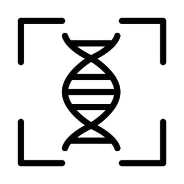 Human DNA Testing Icon Vector Outline Illustration 스톡 일러스트