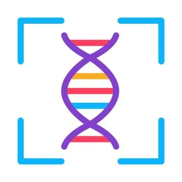 Human DNA Testing Icon Vector Outline Illustration Stock Illustration