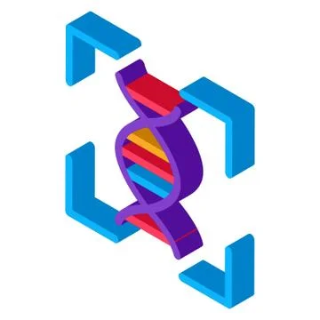 Human DNA Testing isometric icon vector illustration Stock Illustration
