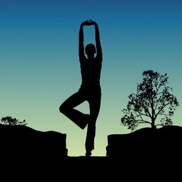 Human doing yoga Stock Photos