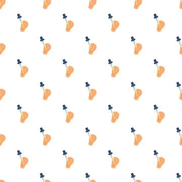 Human ear and ear drops treatment seamless pattern 스톡 일러스트