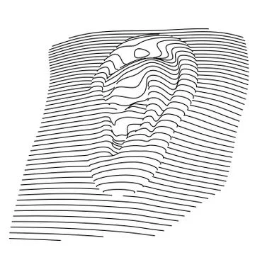 Human ear, computer artwork Stock Illustration