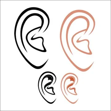 Human ear Stock Illustration