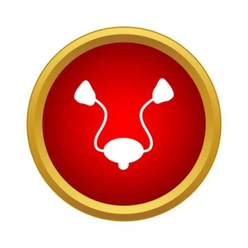 Human ear membranes icon, simple style Stock Illustration