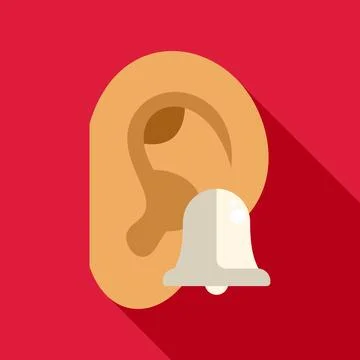 Human ear receiving ring sound notifications Stock Illustration