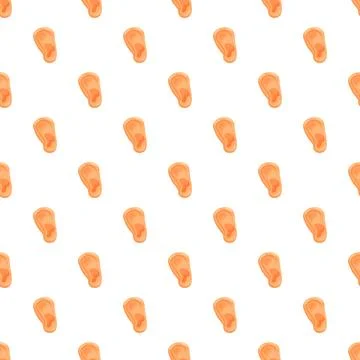 Human ear repeating pattern for hearing concepts Stock Illustration