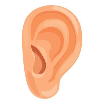 Human ear representing listening and hearing concept Stock Illustration