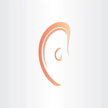 Human ear stylized icon design Stock Illustration