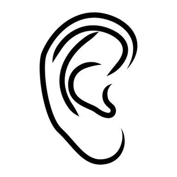 The human ear - vector illustration Illustrazione stock