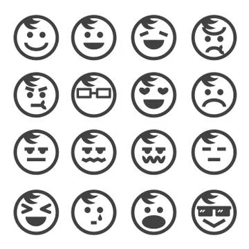 Human emotion icon Stock Illustration