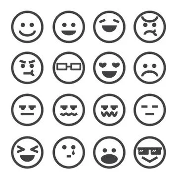 Human emotion icon Stock Illustration