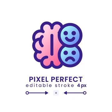 Human emotions gradient fill desktop icon Stock Illustration