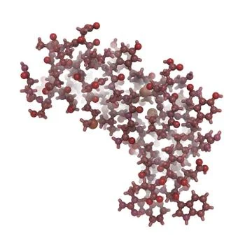 Human epidermal growth factor (hegf), chemical structure. Stock Illustration