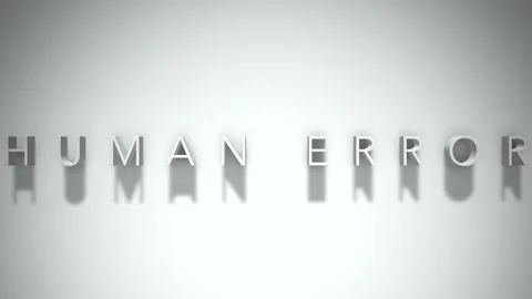 Human Error 3D title animation with shadows on a white background Stock Footage 296706107