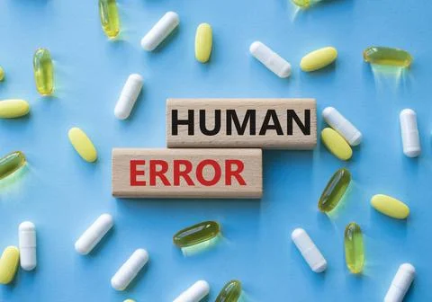 Human Error symbol. Concept word Human Error on wooden blocks. Beautiful bl.. Stockfoto's