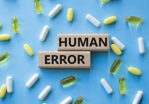 Human Error symbol. Concept word Human Error on wooden blocks. Beautiful bl.. Stockfoto's