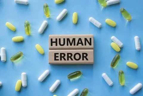 Human Error symbol. Concept word Human Error on wooden blocks. Beautiful bl.. 写真素材