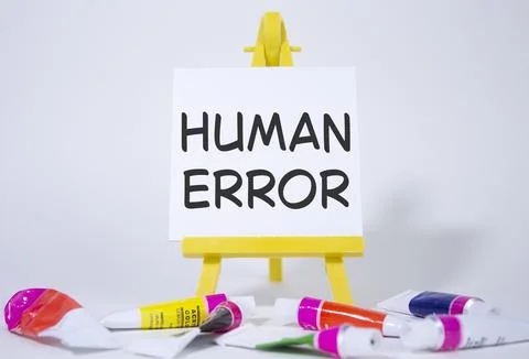 Human Error symbol. Concept word Human Error on wooden blocks. Beautiful wh.. Foto stock