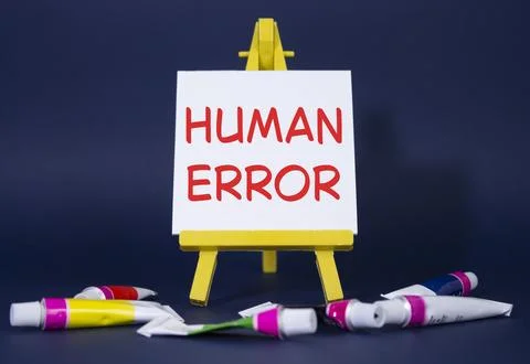 Human Error symbol. Concept word Human Error on wooden blocks. Beautiful deep 写真素材