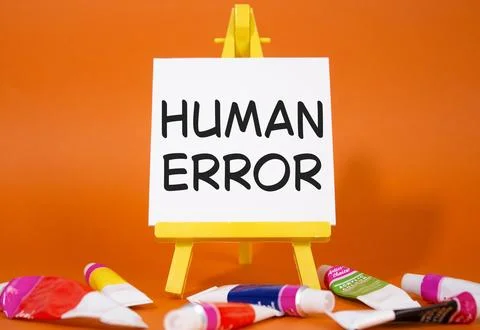 Human Error symbol. Concept word Human Error on wooden blocks. Beautiful or.. Stockfoto's